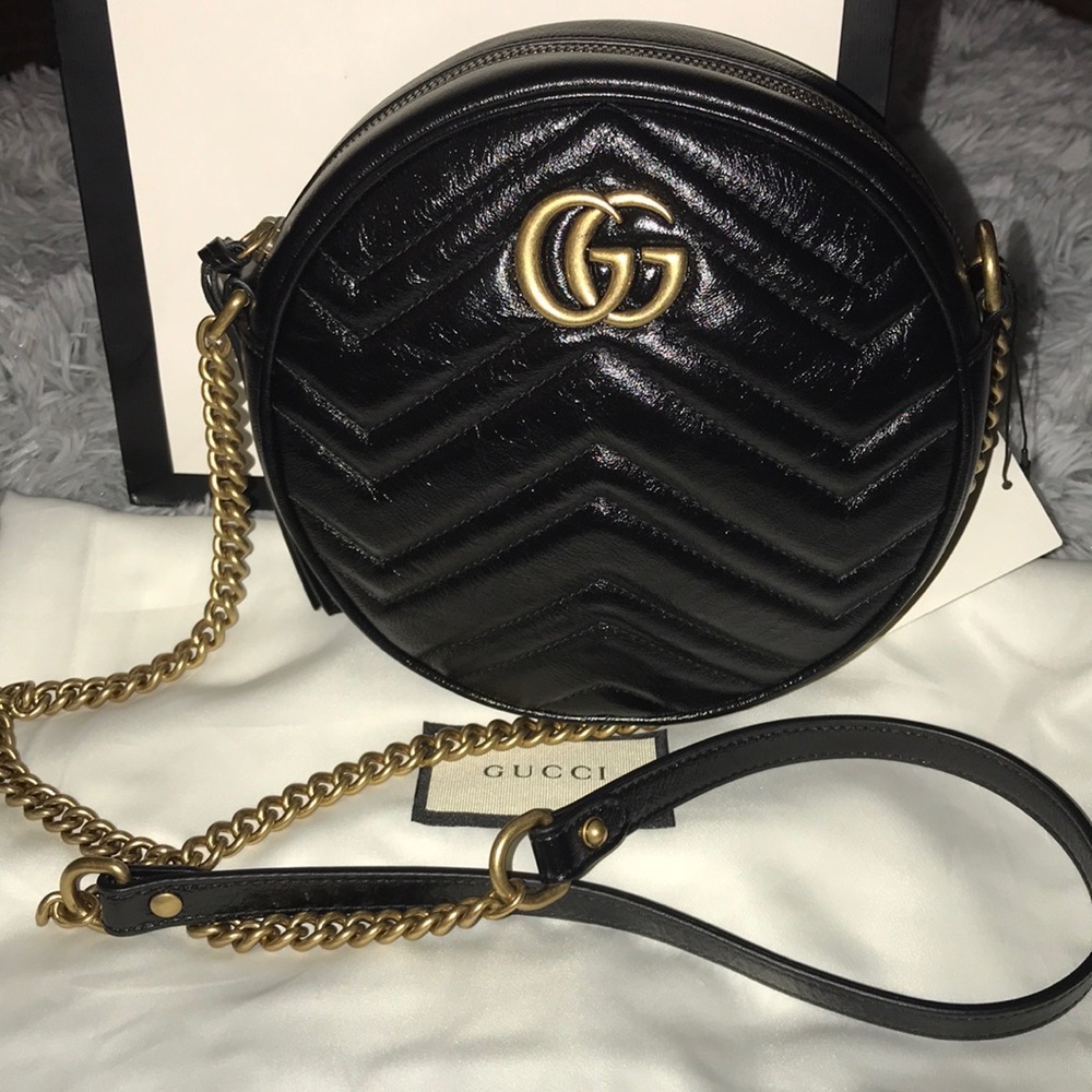 💯 Authentic 2019 Gucci Marmont Round Mini